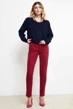 Pantaloni cinque tasche - BORDEAUX