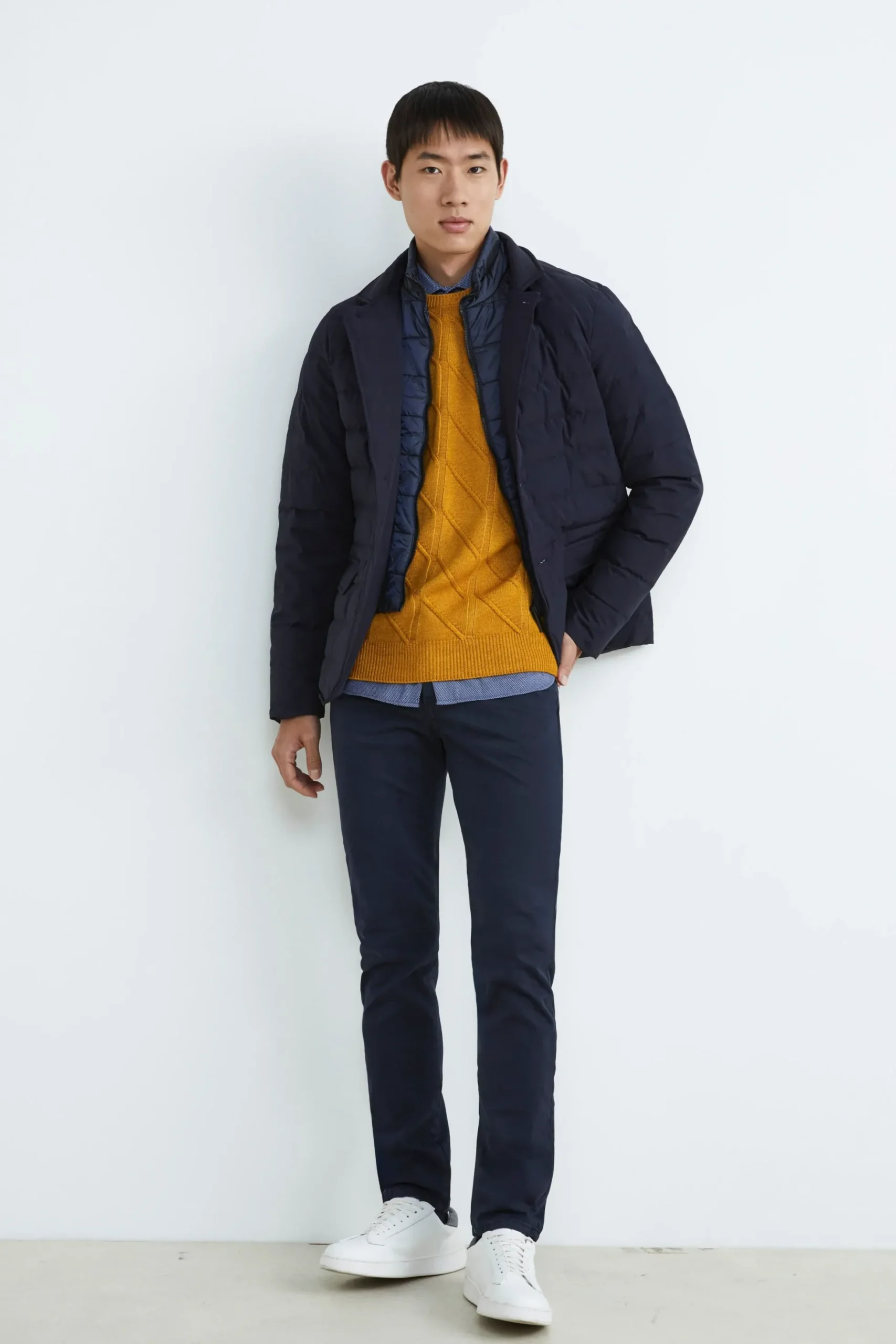 Pantaloni cinque tasche slim - BLU