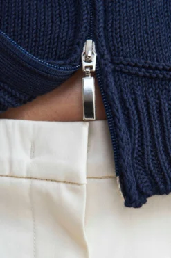 Pantaloni donna a vita alta - PANNA