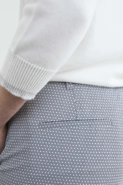 Pantaloni fantasia blu - BLU MICROEFFETTO