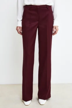Pantaloni Morbidi Gamba Larga - BORDEAUX