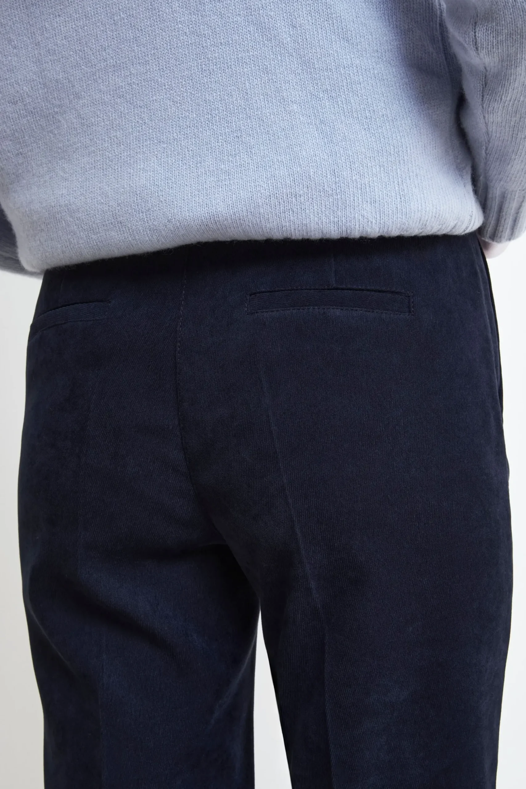Pantaloni sigaretta in Velluto - BLU