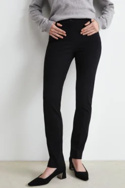 Pantaloni slim in jersey - NERO