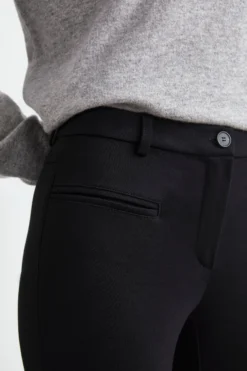 Pantaloni slim in jersey - NERO