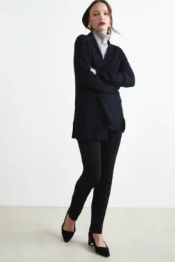 Pantaloni slim in jersey - NERO