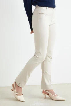 Pantaloni slim in jersey - PANNA