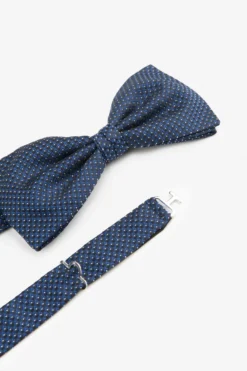 Papillon a pois annodato - POIS fondo BLU