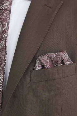 Pochette paisley in seta - FANT. BORDEAUX