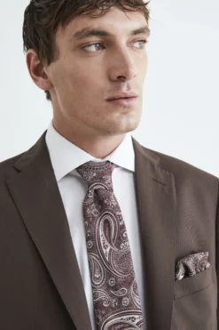 Pochette paisley in seta - FANT. BORDEAUX