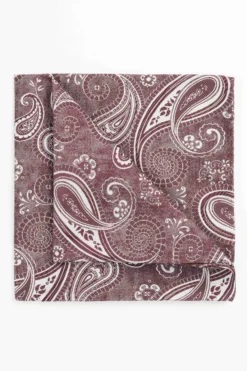 Pochette paisley in seta - FANT. BORDEAUX