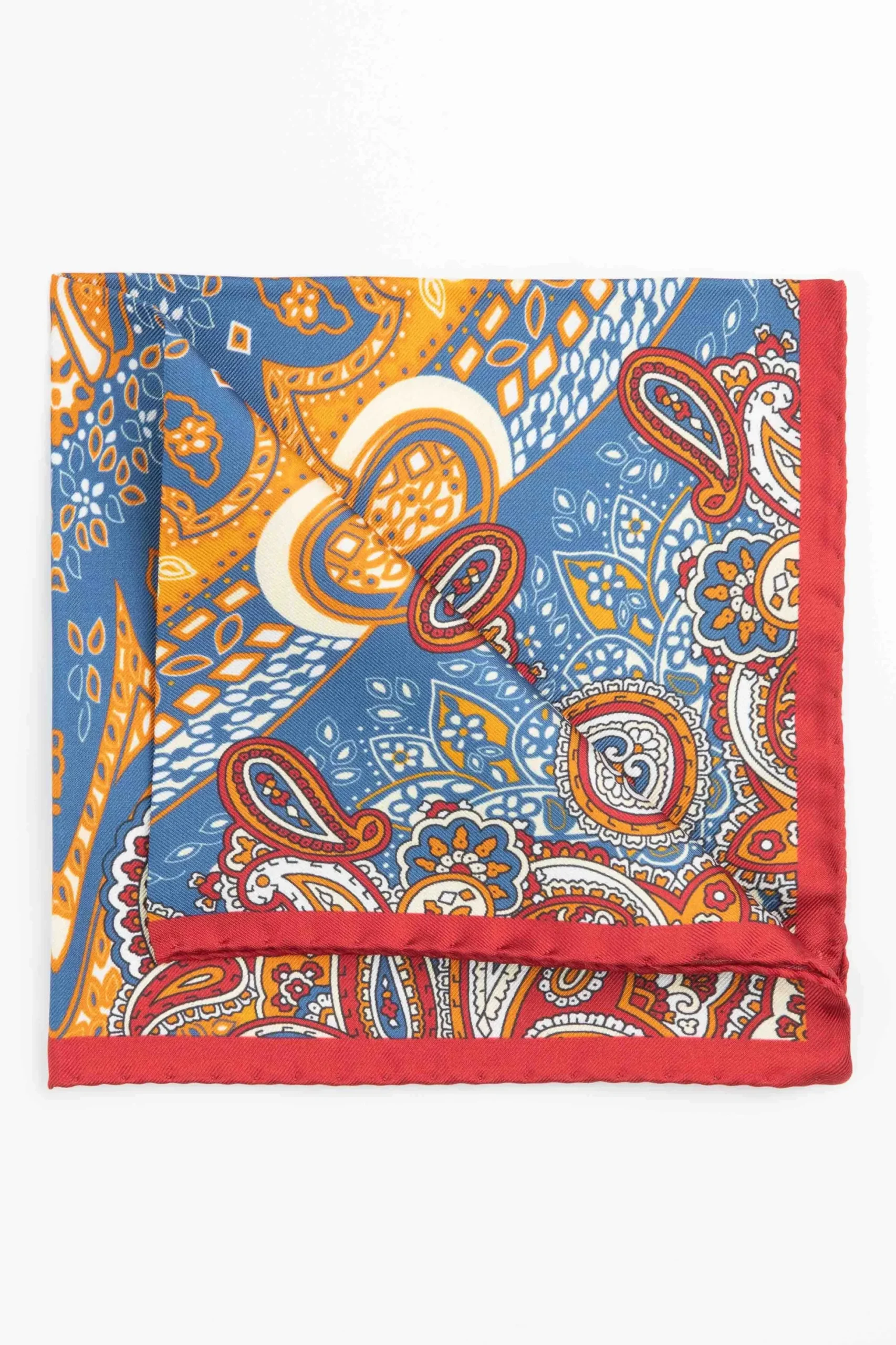Pochette ripasso in seta - FANT. AZZURRO
