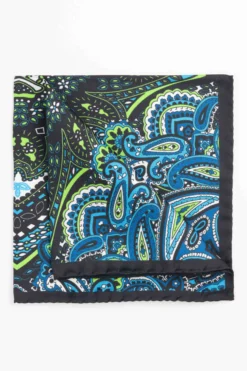 Pochette ripasso in seta - FANT. BLU