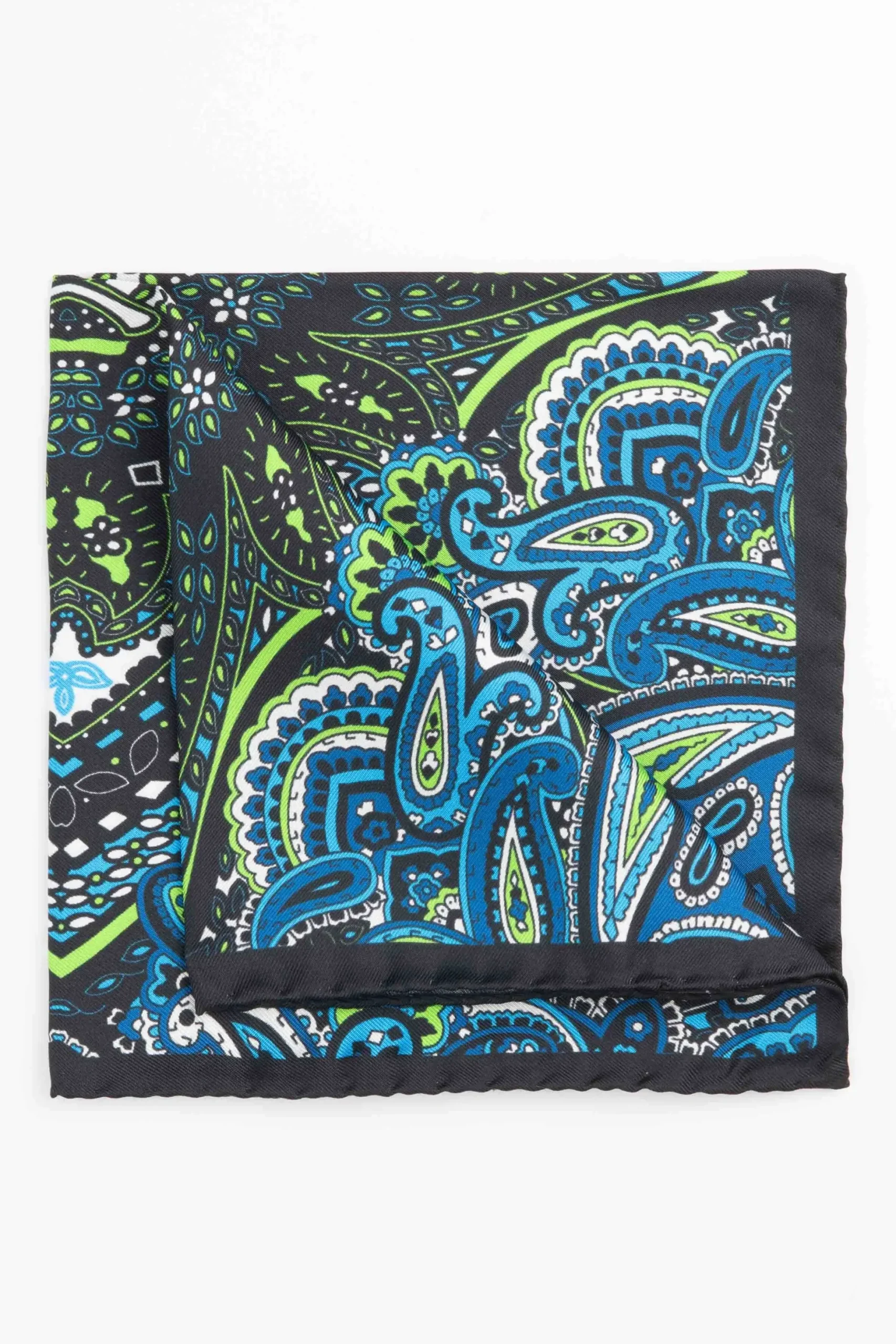 Pochette ripasso in seta - FANT. BLU