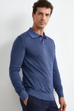 Polo derby in lana merino - JEANS