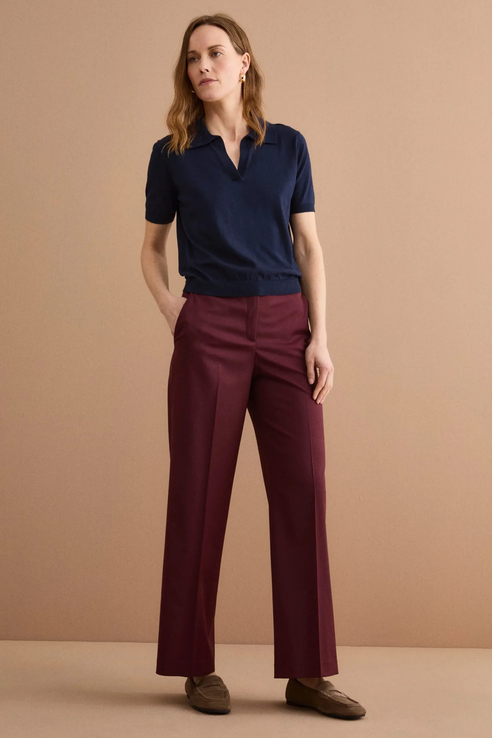 Polo Derby Mezza Manica in Cotone - BLU