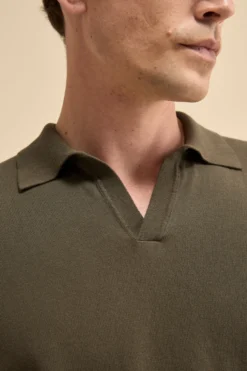 Polo in Maglia di Cotone Crêpe - VERDONE