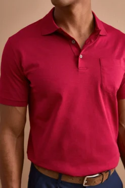 Polo Jersey Uomo in Filo di Scozia - BORDEAUX