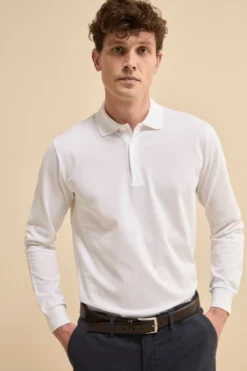 Polo Piquet in Filo di Scozia - BIANCO