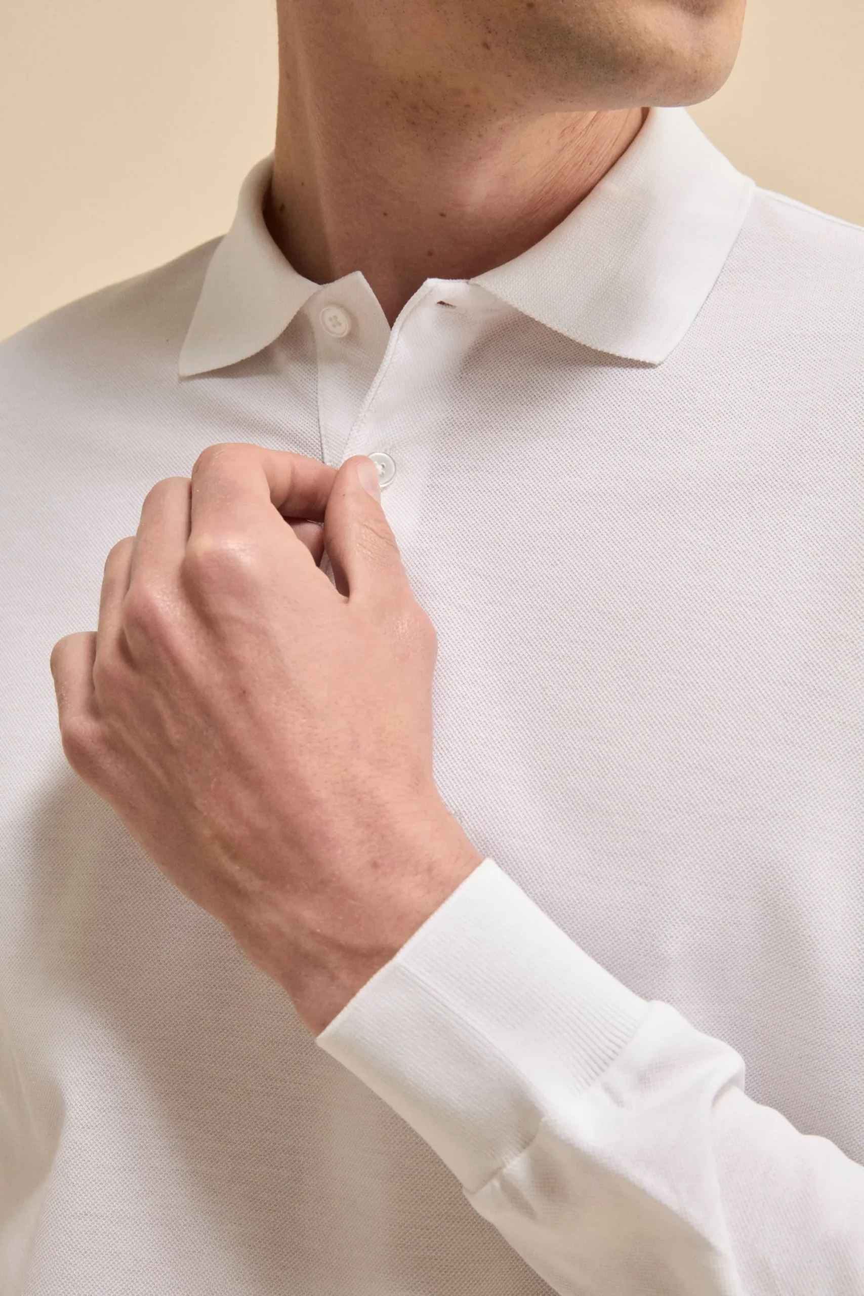 Polo Piquet in Filo di Scozia - BIANCO
