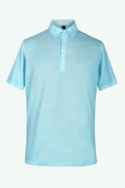 Polo Slim in Cotone - CELESTE