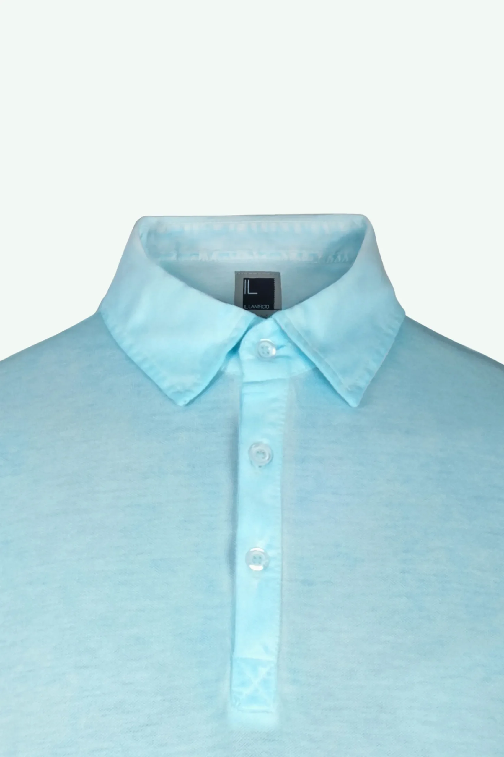 Polo Slim in Cotone - CELESTE