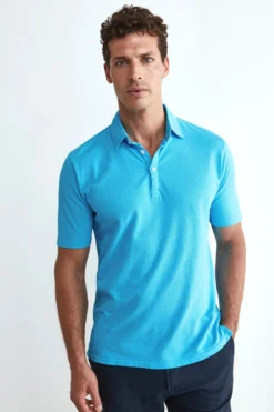 Polo Slim in Cotone - TURCHESE