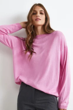 Pullover Extrafine in Seta e Cashmere - ROSA