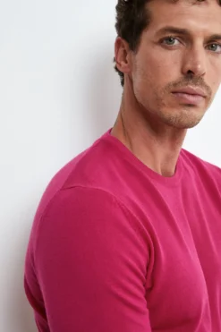 Pullover Girocollo in Lana Merino - CICLAMINO