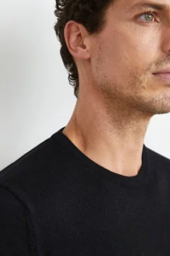 Pullover Girocollo in Lana Merino - NERO