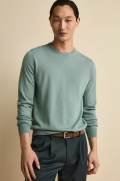 Pullover Girocollo in Lana Merino - SALVIA
