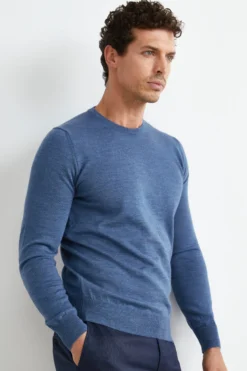 Pullover Girocollo in Lana Merino - JEANS
