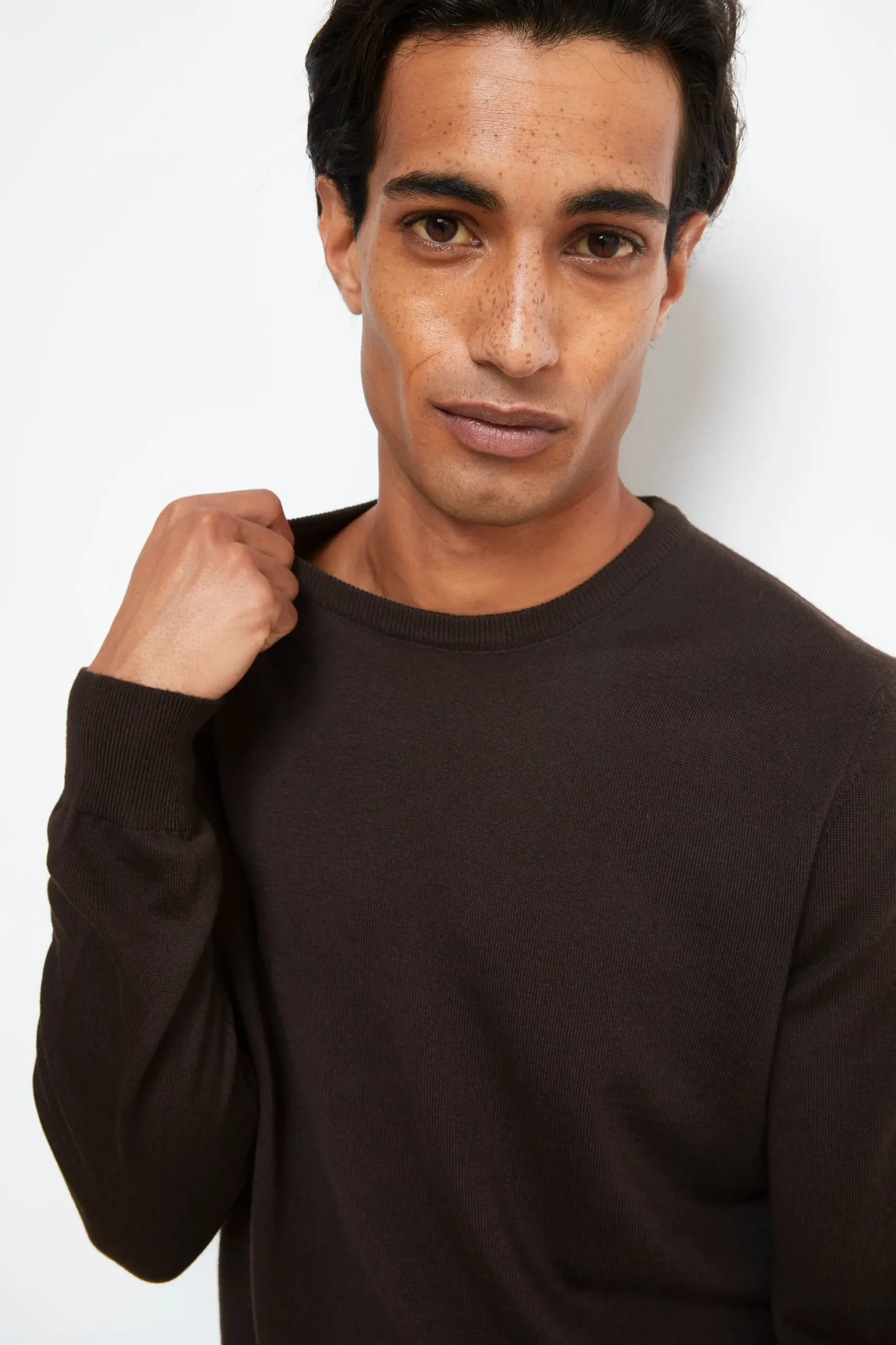 Pullover Girocollo in Lana Merino - CUOIO