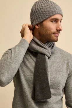 Scaldacollo in cashmere bicolore - GRIGIO SC/GRIGIO CH