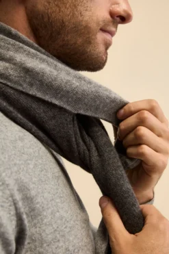 Scaldacollo in cashmere bicolore - GRIGIO SC/GRIGIO CH