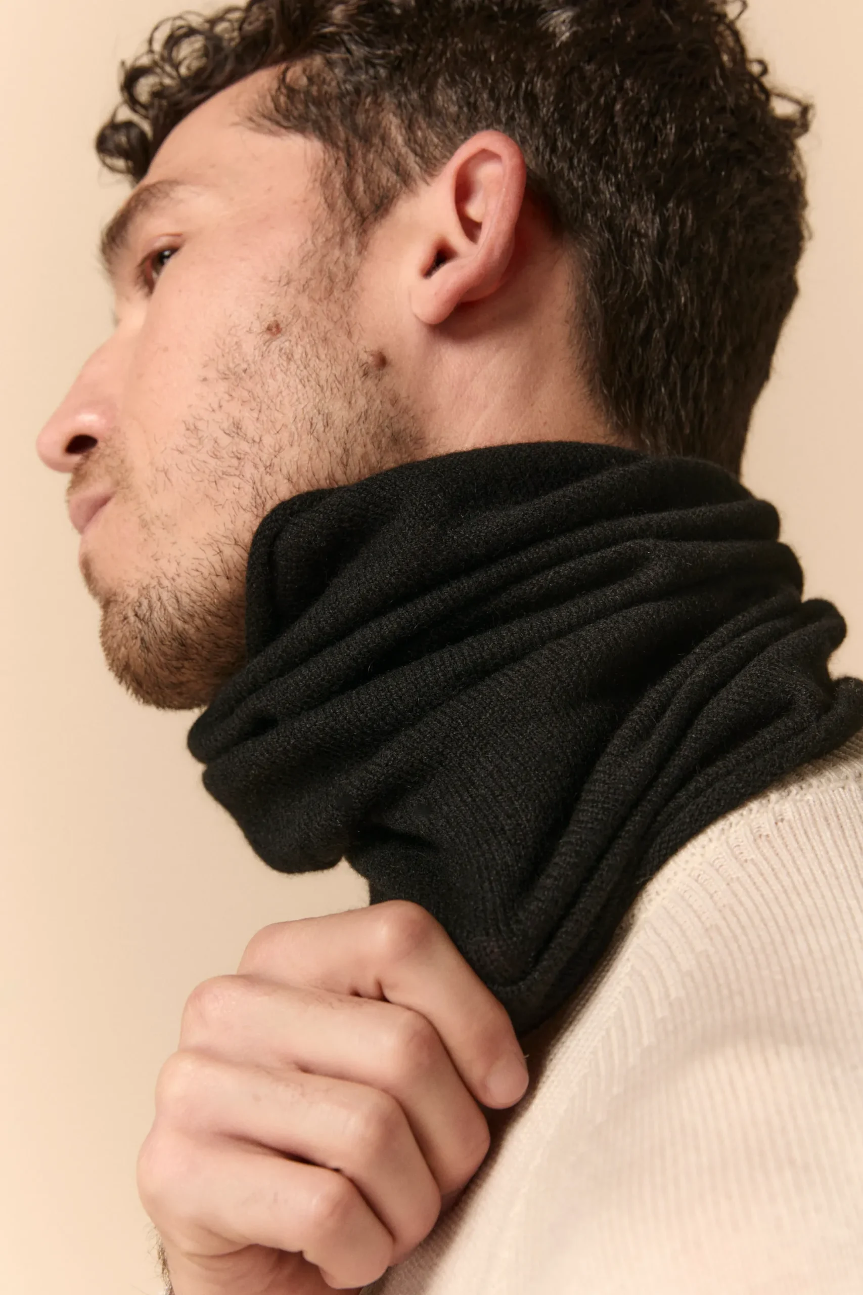 Scaldacollo in cashmere - NERO