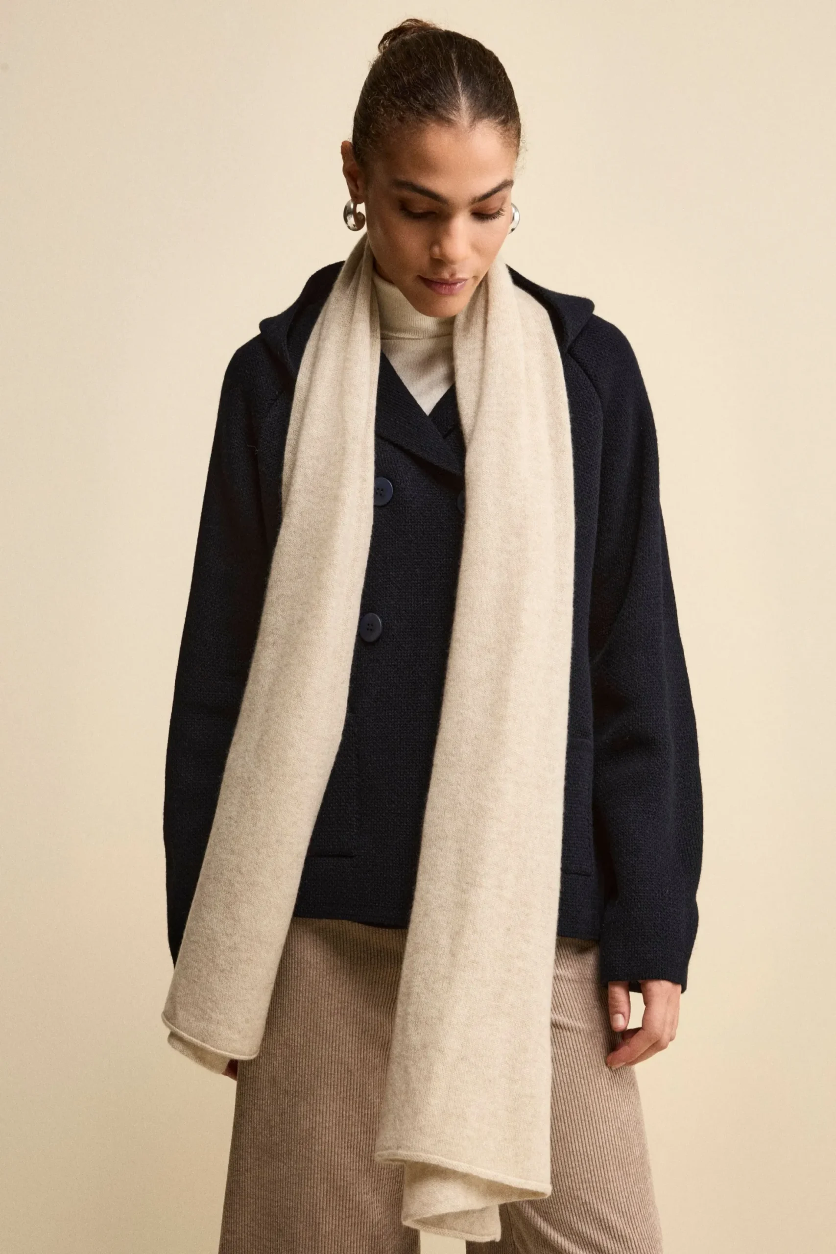 Sciarpa in cashmere - BEIGE