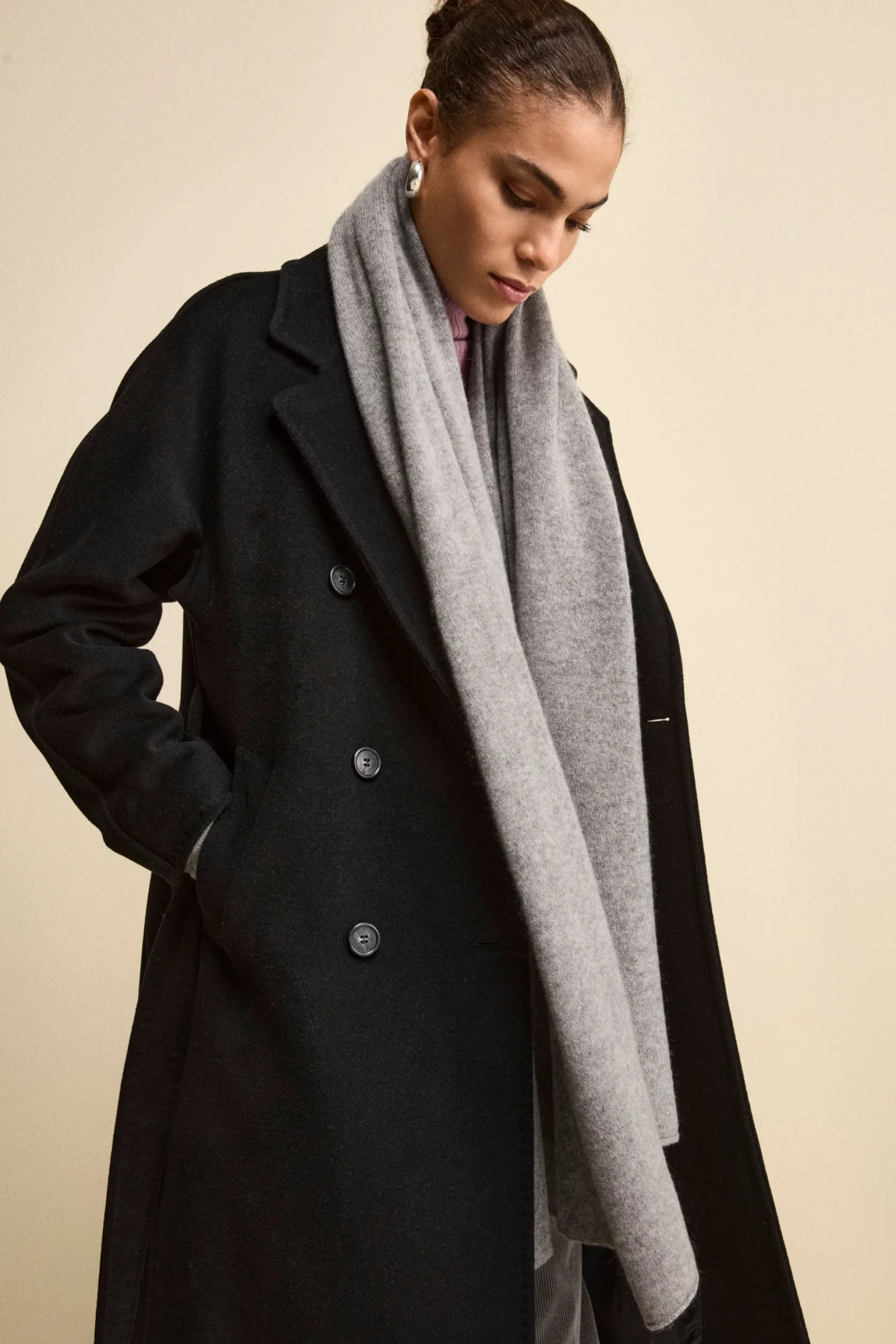 Sciarpa in cashmere - GRIGIO MEDIO