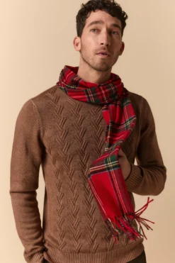 Sciarpa in Lana e Cashmere - SCOZZESE ROSSO