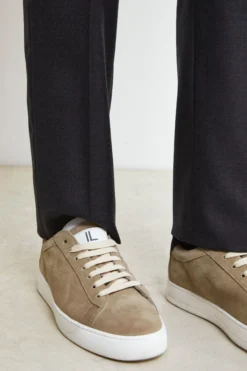 Sneakers Camoscio in Pelle - BEIGE/BIANCO