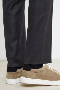 Sneakers Camoscio in Pelle - BEIGE/BIANCO