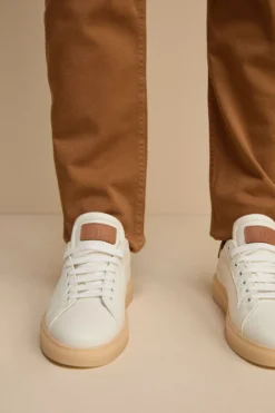 Sneakers Vintage in Vera Pelle - PANNA