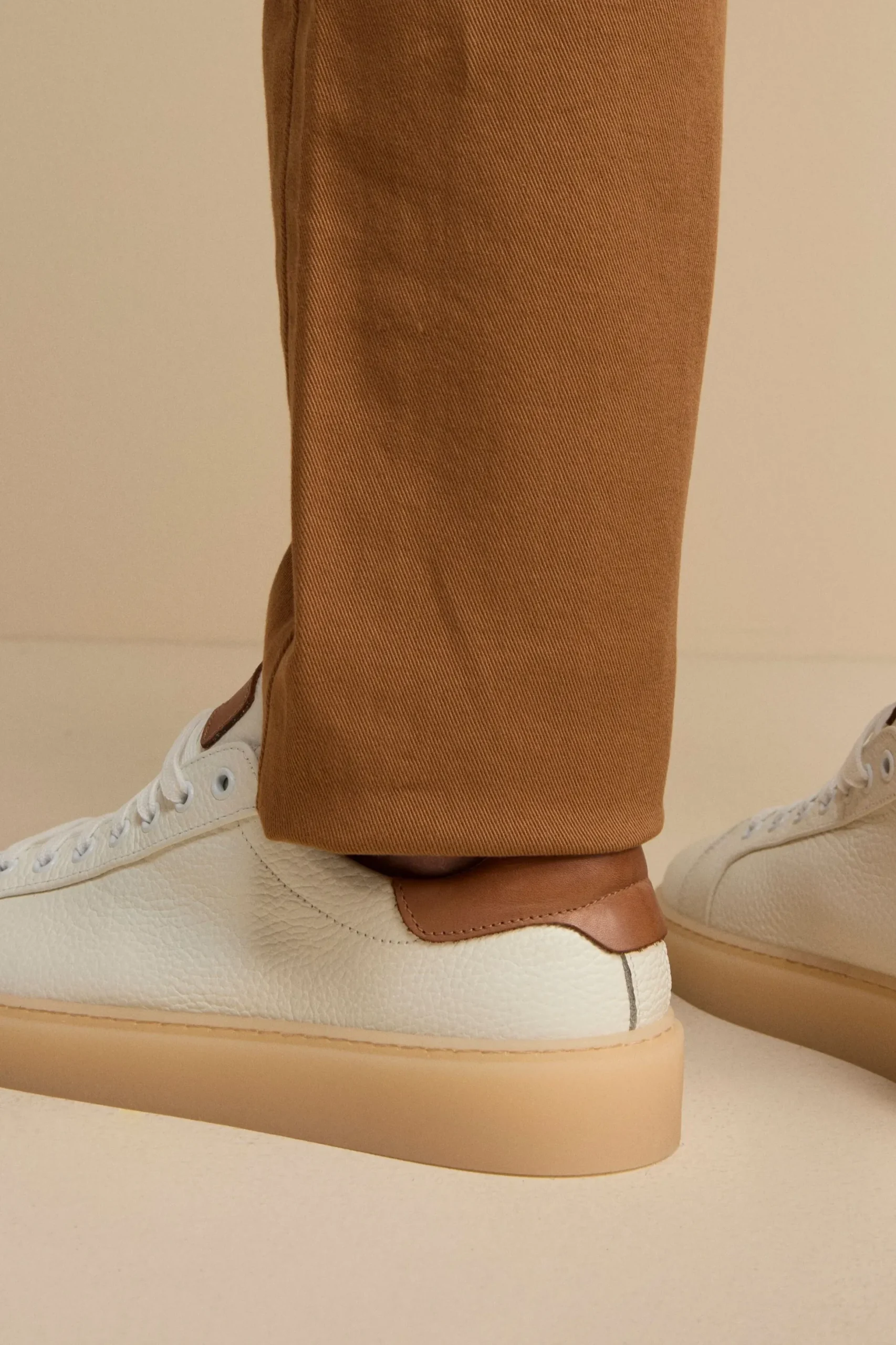 Sneakers Vintage in Vera Pelle - PANNA