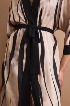 Spolverino Kimono Lungo con Cintura - FANT. ORO