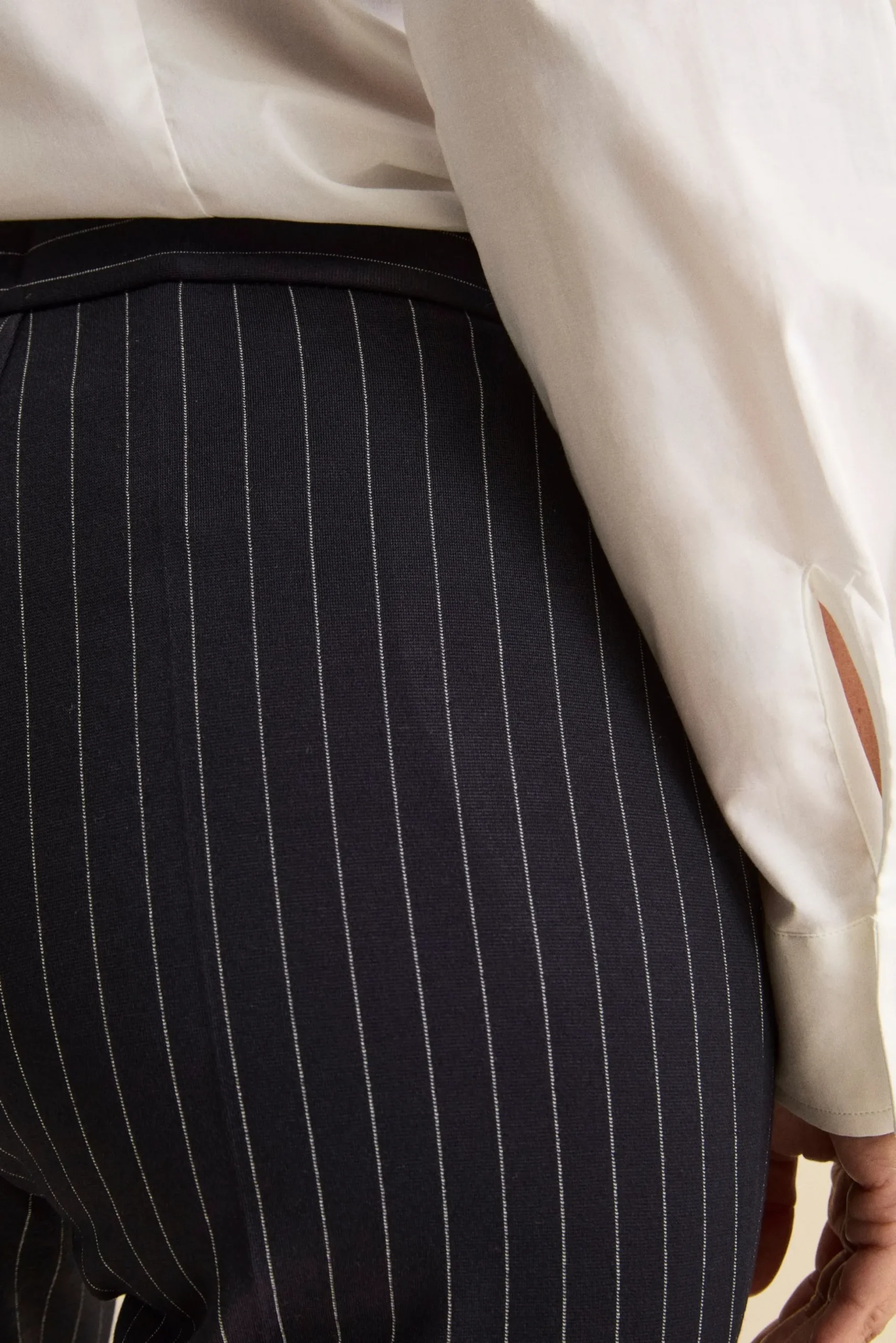 Tailleur Doppiopetto a Righe - BLU GESSATO