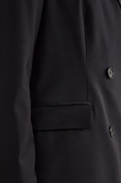 Tailleur Doppiopetto con Revers a Lancia in Lana Vergine - BLU