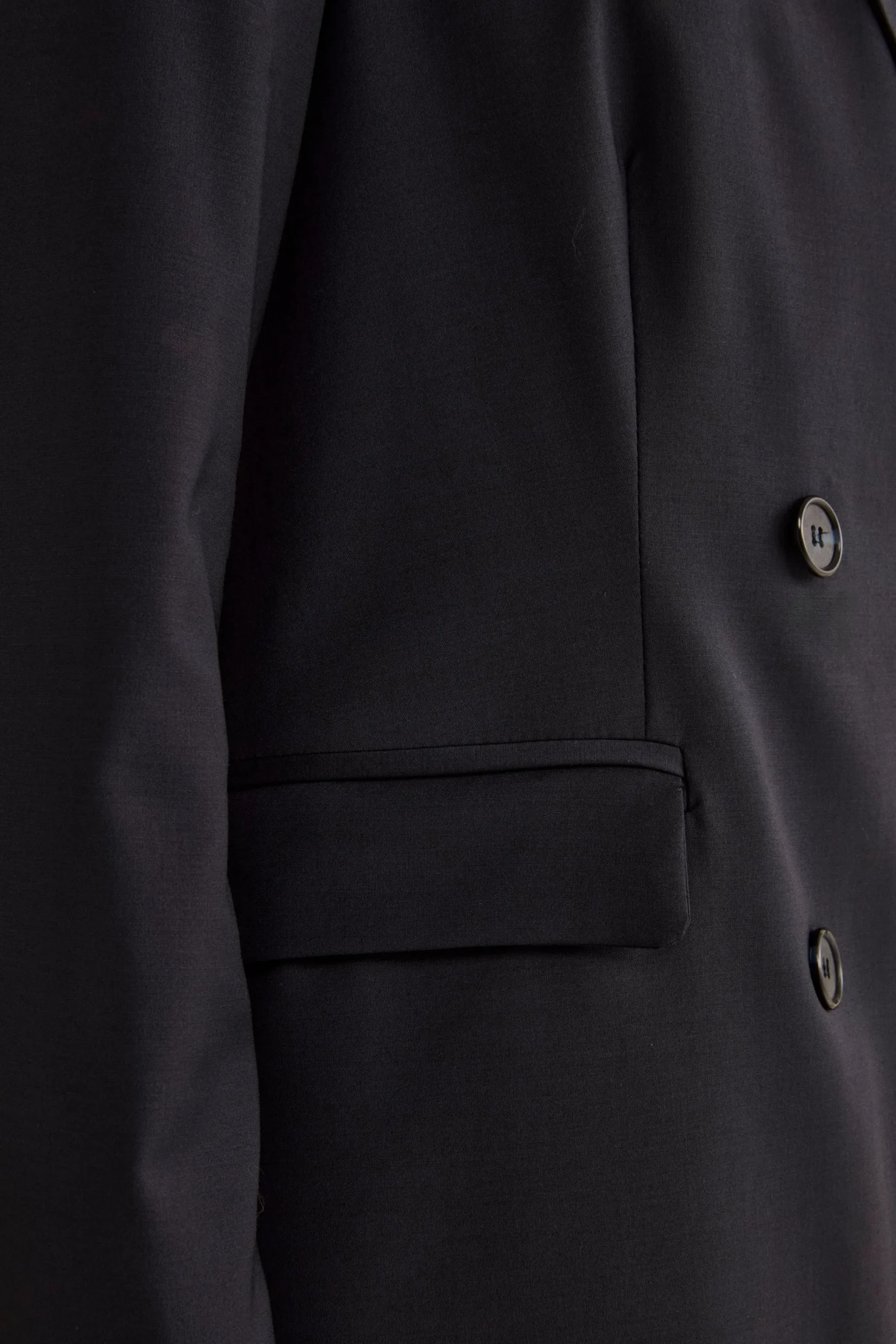 Tailleur Doppiopetto con Revers a Lancia in Lana Vergine - BLU