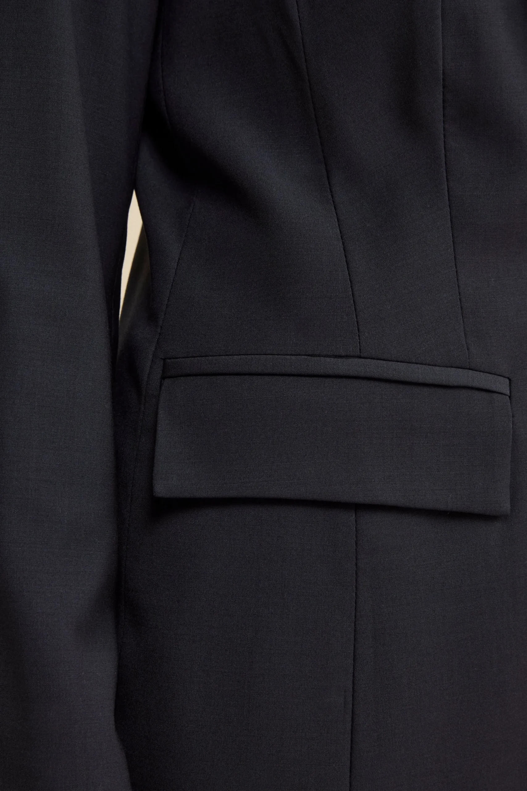 Tailleur Foderato Monopetto in Lana Vergine - BLU