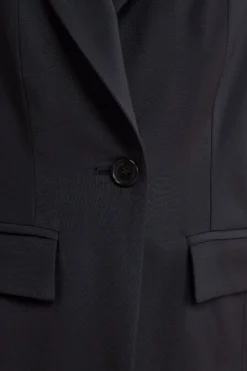 Tailleur Foderato Monopetto in Lana Vergine - BLU