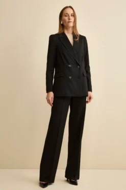 Tailleur in Lana Vergine Doppiopetto - NERO