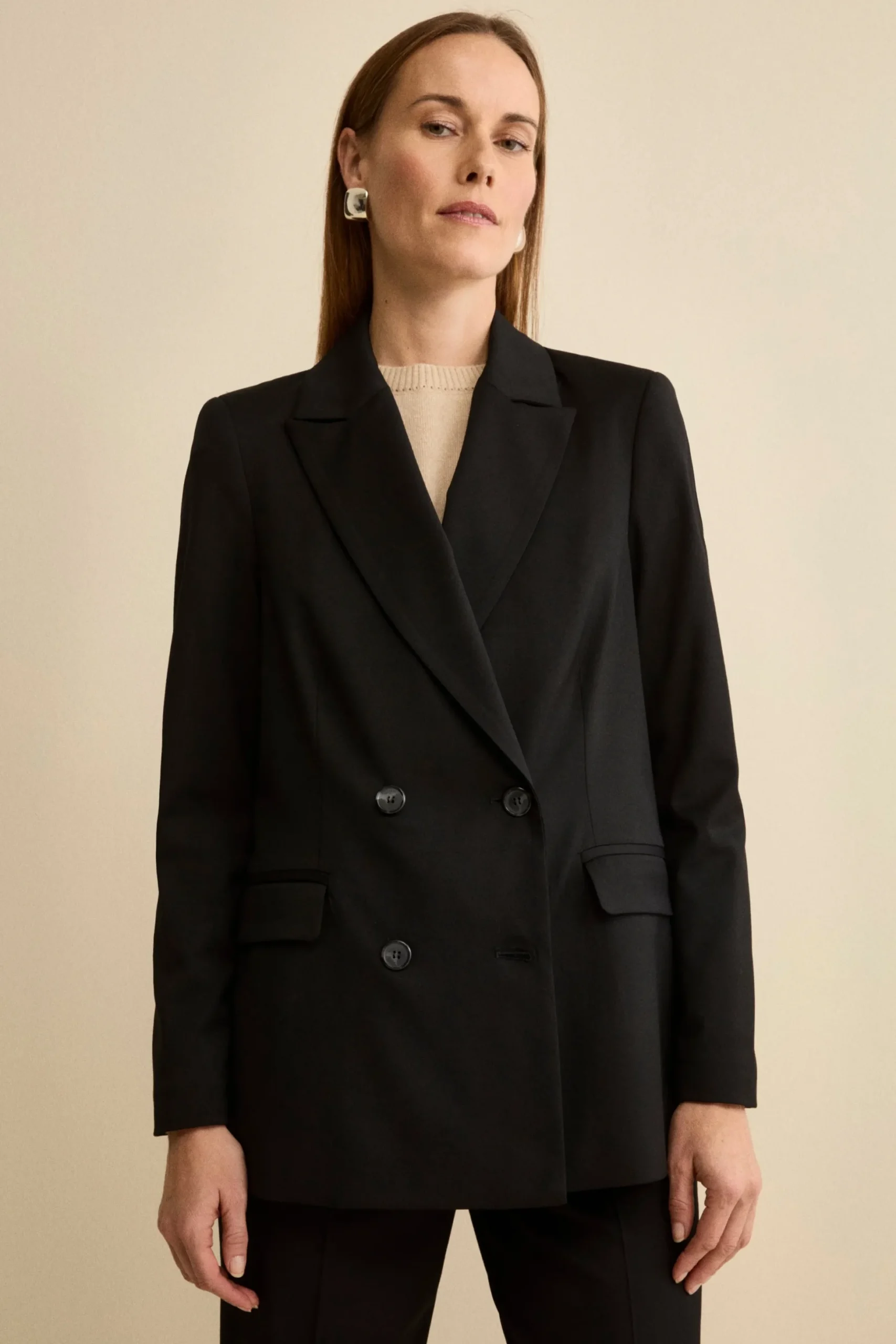 Tailleur in Lana Vergine Doppiopetto - NERO